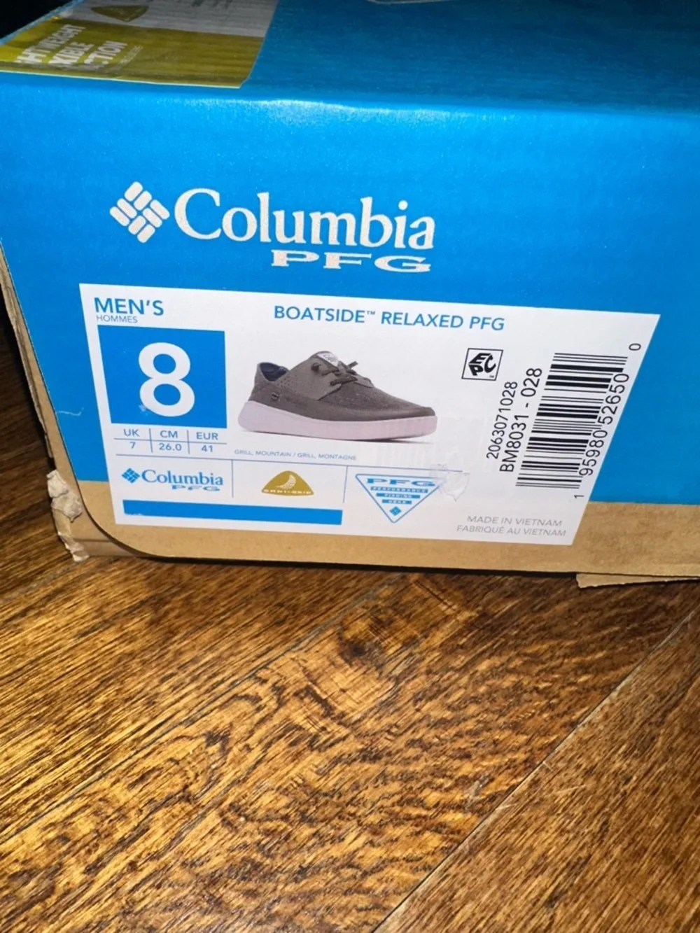 Columbia Men's Boatside Relaxed PFG Gray Casual Boat Shoes NWT Men’s 8